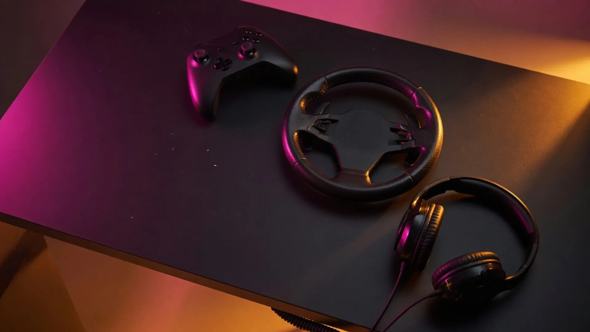 Generated illustration of a controller and desk